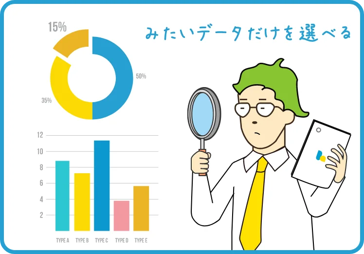 みたいデータだけを選べる